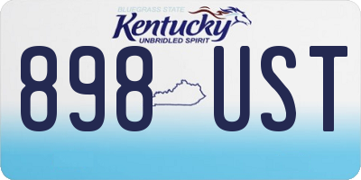 KY license plate 898UST