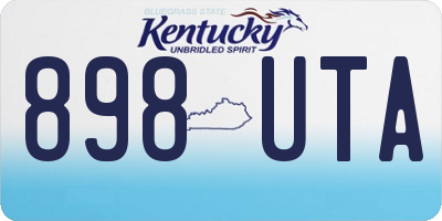 KY license plate 898UTA