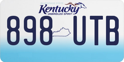 KY license plate 898UTB