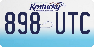 KY license plate 898UTC