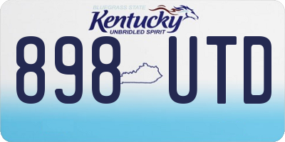 KY license plate 898UTD