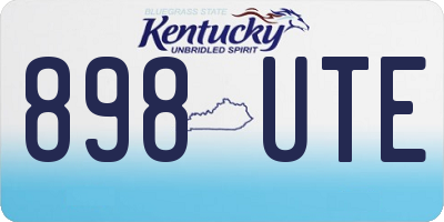 KY license plate 898UTE