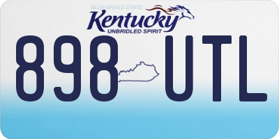 KY license plate 898UTL