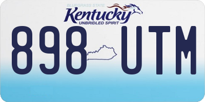 KY license plate 898UTM