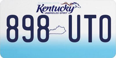 KY license plate 898UTO
