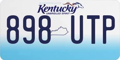 KY license plate 898UTP