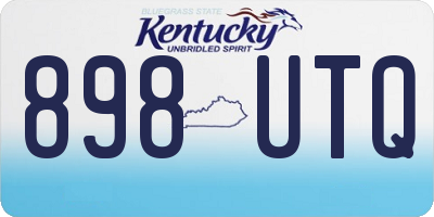 KY license plate 898UTQ