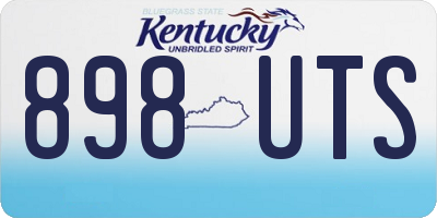 KY license plate 898UTS