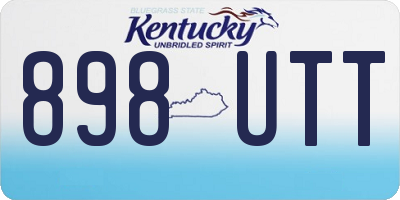 KY license plate 898UTT