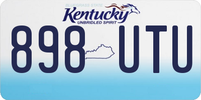 KY license plate 898UTU