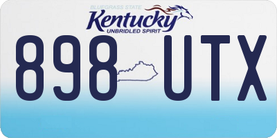 KY license plate 898UTX
