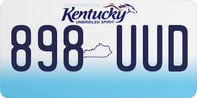 KY license plate 898UUD