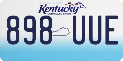 KY license plate 898UUE