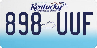 KY license plate 898UUF