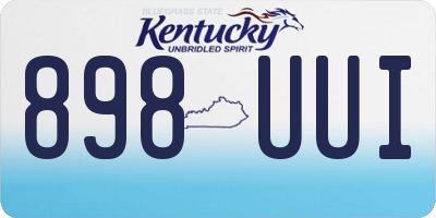KY license plate 898UUI