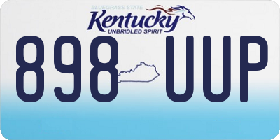 KY license plate 898UUP