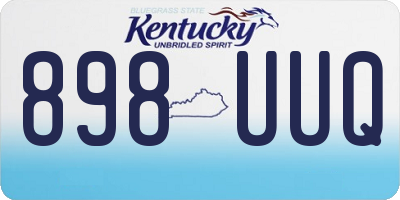 KY license plate 898UUQ