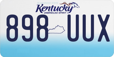 KY license plate 898UUX