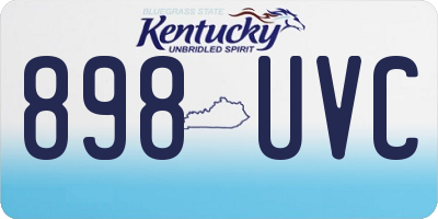 KY license plate 898UVC