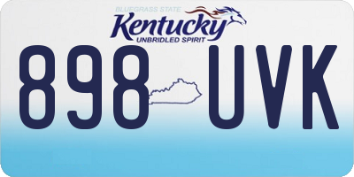 KY license plate 898UVK