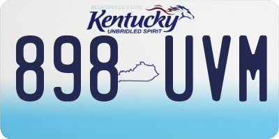 KY license plate 898UVM