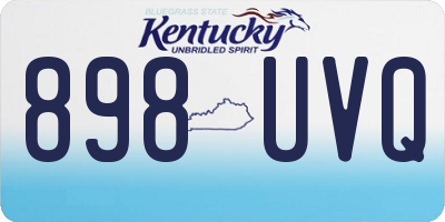 KY license plate 898UVQ