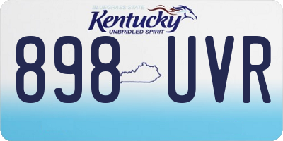 KY license plate 898UVR