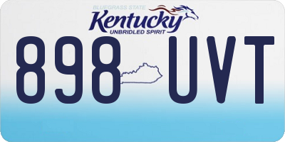 KY license plate 898UVT