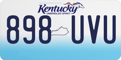 KY license plate 898UVU