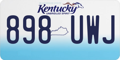 KY license plate 898UWJ