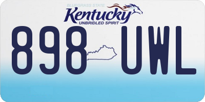 KY license plate 898UWL