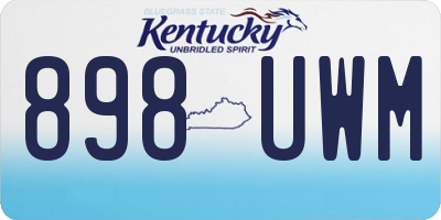 KY license plate 898UWM