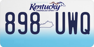 KY license plate 898UWQ