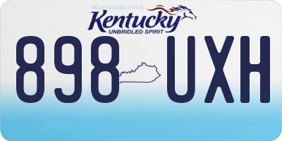 KY license plate 898UXH