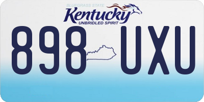 KY license plate 898UXU
