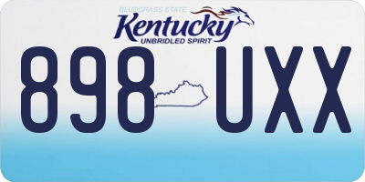 KY license plate 898UXX