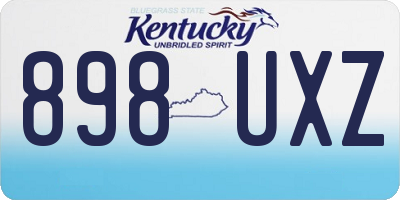 KY license plate 898UXZ