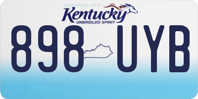 KY license plate 898UYB