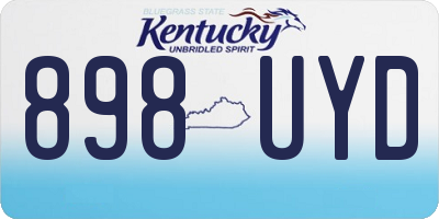 KY license plate 898UYD