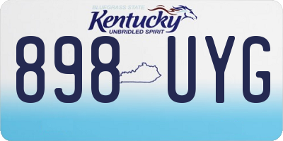 KY license plate 898UYG
