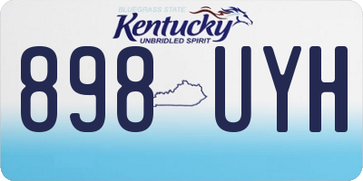 KY license plate 898UYH