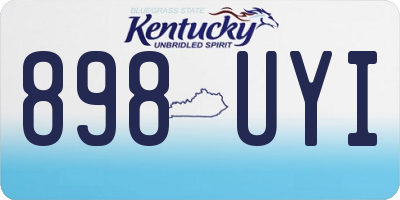 KY license plate 898UYI