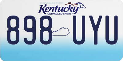 KY license plate 898UYU