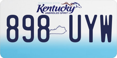 KY license plate 898UYW