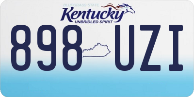 KY license plate 898UZI