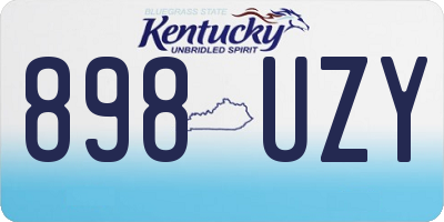 KY license plate 898UZY