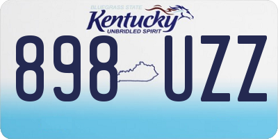 KY license plate 898UZZ