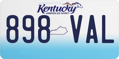 KY license plate 898VAL