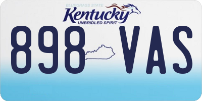 KY license plate 898VAS