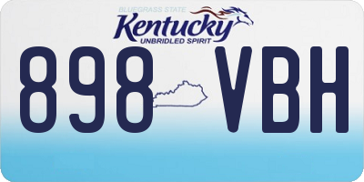 KY license plate 898VBH